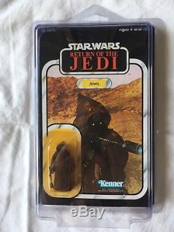 Star Wars Vintage Cardé Rotj Jawa 77 Retour Unpunched Moc W- Case 1983