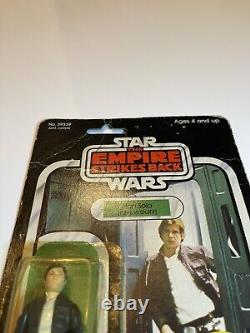 Star Wars Vintage ESB Han Solo Bespin Figure MOC Kenner 47 Retour d'origine de la carte.