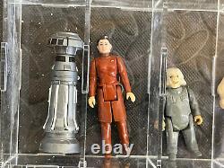 Star Wars Vintage Figures Lot D'emplois X 33 Inclus Display Case Stand