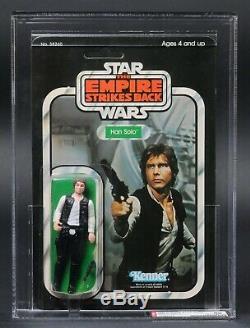 Star Wars Vintage Han Solo Petite Tête Esb 31 Dos-a Afa 80 (80/85/85) Moc