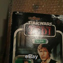 Star Wars Vintage Kenner 1983 Han Solo Retour Du Jedi Moc Monnaie Sur La Carte
