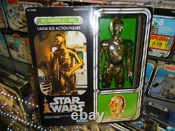 Star Wars Vintage Kenner Original 1977 C-3po Grande Taille Action Figurine Encadrée