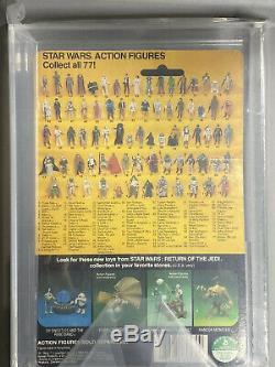 Star Wars Vintage Leia Poncho Afa 75 Kenner 77 Retour Rotj Carte 1983 C70 B85 F85