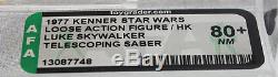 Star Wars Vintage Loose Luke Skywalker Avec Sabre Laser Télescopique Afa 80+ Nm # 130