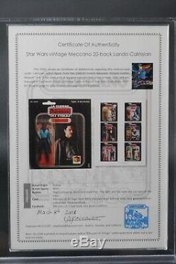 Star Wars Vintage Miro-meccano Lando Calrissian 20 MDC Arrière Avec Coa