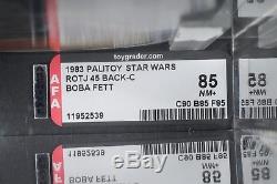 Star Wars Vintage Palitoy Boba Fett Rotj 45 Arrière-c Afa 85 (90/85/85) Moc