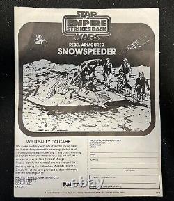 Star Wars Vintage Palitoy ESB Snowspeeder Autocollants Non Utilisés