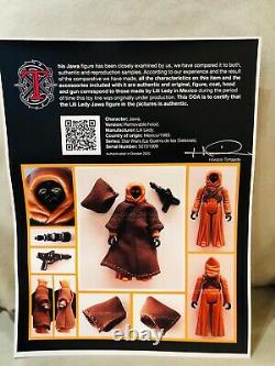 Star Wars Vintage Rare LILI Ledy Amovible Hood Jawa Ukg 85 Certificat Classé