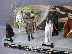Star Wars Vintage Stand D'affichage Mail Away First 12 Figurines Complètes 1977