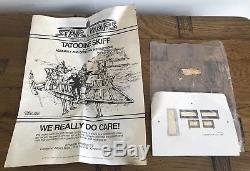 Star Wars Vintage Tatooine Skiff & Boîte D'origine + Ins & Intérieur Kenner 1984 Rare