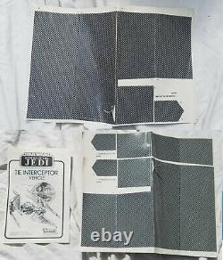 Star Wars Vintage Tie Interceptor Véhicule Original Box Insert Unused 1983 Travaux