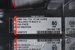 Star Wars Vintage Yak Visage Tri-logo 70 Back-d Afa 80 (85/8/85) Moc Unpunched