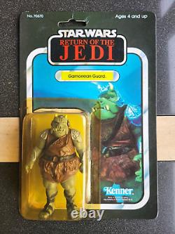 Star Wars vintage 1983 Kenner Gamorrean Guard 65 arrière. MOC Carded Macau en boîtier