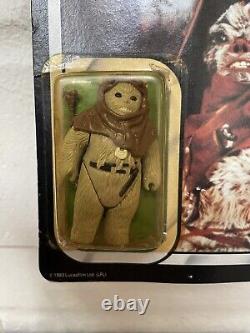 Star Wars vintage Le Retour du Jedi Chef Chirpa Ewok Figurine d'action sur carte