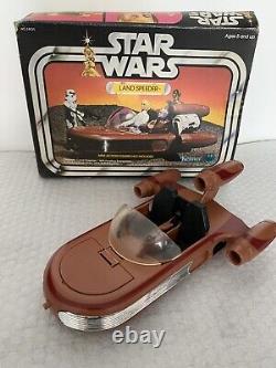 Star Wars vintage Luke Skywalker Land Speeder 1978 en boîte avec logo LP variant Kenner