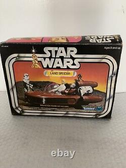 Star Wars vintage Luke Skywalker Land Speeder 1978 en boîte avec logo LP variant Kenner