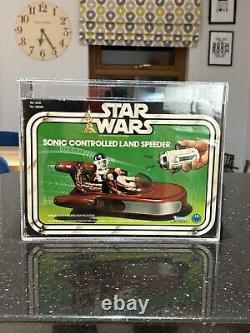 Vieux Star Wars MISB UKG/AFA 80 Landspeeder Contrôlé par Sonic