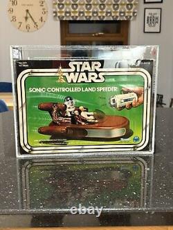 Vieux Star Wars MISB UKG/AFA 80 Landspeeder Contrôlé par Sonic