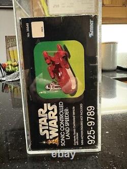 Vieux Star Wars MISB UKG/AFA 80 Landspeeder Contrôlé par Sonic