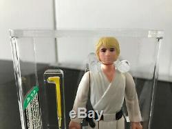 Vintage 1977 Kenner Star Wars Luke Skywalker Farmboy Afa 80+ Hk Blonde / Pantalon Noir