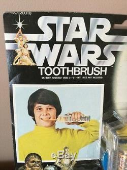 Vintage 1977 Kenner Star Wars Rare Set De Brosse À Dents Électrique Neuf Sur La Carte