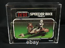 Vintage 1983 Kenner Star Wars Retour De Jedi Rotj Speeder Bike Vehicle Afa 80 Nm