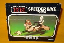 Vintage 1983 Kenner Star Wars Retour Du Véhicule De Vélo Jedi Speeder Boxed Misb
