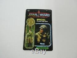 Vintage 1984 Kenner Star Wars Potf Leia Combat Poncho Figure Avec Coin Scellé Rare