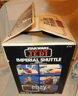 Vintage 1984 Kenner Star Wars Rotj Imperial Shuttle Withbox Autocollants Inutilisés Wow