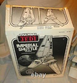 Vintage 1984 Kenner Star Wars Rotj Imperial Shuttle Withbox Autocollants Inutilisés Wow