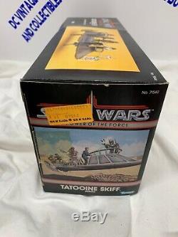 Vintage 1984 Mint In Box Kenner Star Wars Potf Tatooine Skiff Ne Jamais Utiliser Complet
