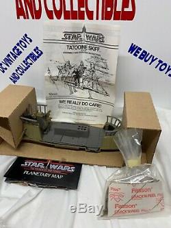 Vintage 1984 Mint In Box Kenner Star Wars Potf Tatooine Skiff Ne Jamais Utiliser Complet