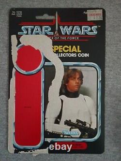 Vintage 1984 Star Wars Les 17 Derniers Luke Skywalker Stormtrooper Pièce Et Carte Potf