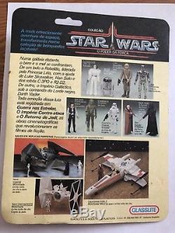 Vintage 1988 Star Wars Glasslite Luke Skywalker Brésil Cardé Ultra Rare! Lis