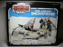 Vintage Kenner 1982 Star Wars Rebel Armoured Snowspeeder Blue Box Complète Esb