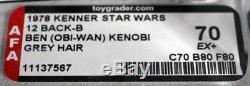 Vintage Kenner Star Wars 12 Retour-b Ben (obi-wan) Kenobi (cheveux Gris) // Afa 70 Ex