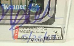 Vintage Star Wars 12 Back Princess Leia Signé Par Carrie Fisher Afa