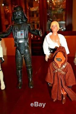 Vintage Star Wars 12 Pouces Lot De 8 1978 Luke Han Darth Vader Jawa C3po Chewbacca
