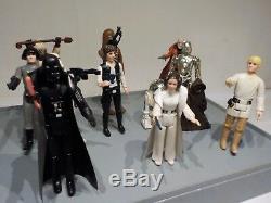 Vintage Star Wars 1977 Première 12 Action Figures Ensemble Complet D'armes Originales (a2)