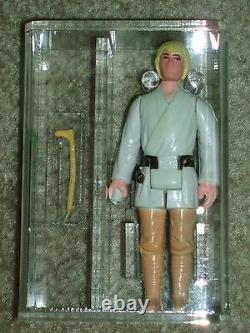 Vintage Star Wars 1977 Rare Early Bird Luke Skywalker Dt Télescoping Afa 70 Coa