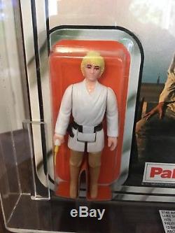 Vintage Star Wars 1978 Moc Palitoy 12-bk-b Luke Skywalker Ukg 90% Gold Non Perforé