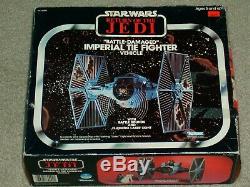 Vintage Star Wars 1983 Kenner Bataille Des Dommages Fighter Véhicule Rotj Tie Coffret Mib