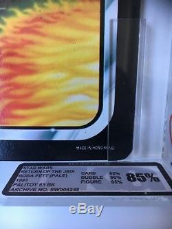 Vintage Star Wars 1983 Lightblue Boba Fett Non Coo Moc 85-90-85 Nm Misb Mib Mint