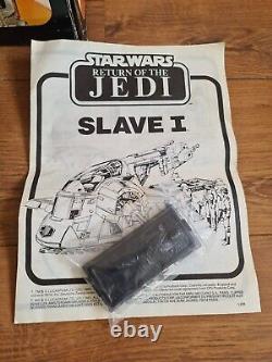 Vintage Star Wars 1983 Retour du Jedi Boîte complète de Boba Fett Slave 1 Ship