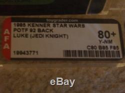 Vintage Star Wars 1985 Afa 80/85/85 Luke Skywalker Jedi Knight Potf 92 Retour Moc