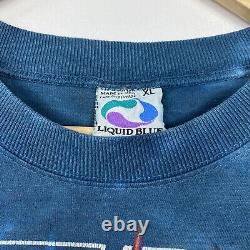 Vintage Star Wars 90s T-shirt Bleu Liquide, Taille Hommes XL