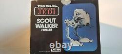 Vintage Star Wars At-st Scout Walker 1983 Boîte À Monnaie 100% Plus 6 Figures Kenner