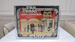 Vintage Star Wars Cantina Adventure Playset Sears Kenner 1979 UKG Graded Boxed	<br/>

 <br/>Aventure de jeu de bar Cantina Star Wars vintage Sears Kenner 1979 UKG noté sous boîte