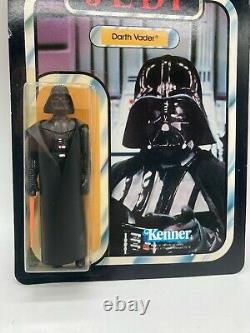 Vintage Star Wars Dark Vador Made In Mexico Moc Figure Rotj 77a Kenner 1983