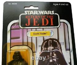 Vintage Star Wars Darth Vader Figure Rotj 1983 Moc 77 Bk Hong Kong